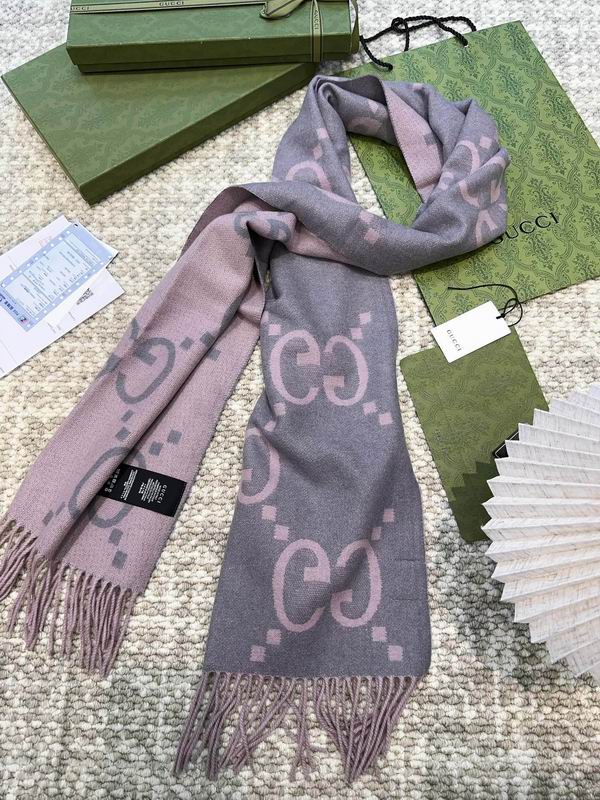 Gucci Scarf 45X200cm 100%羊绒 E (14)