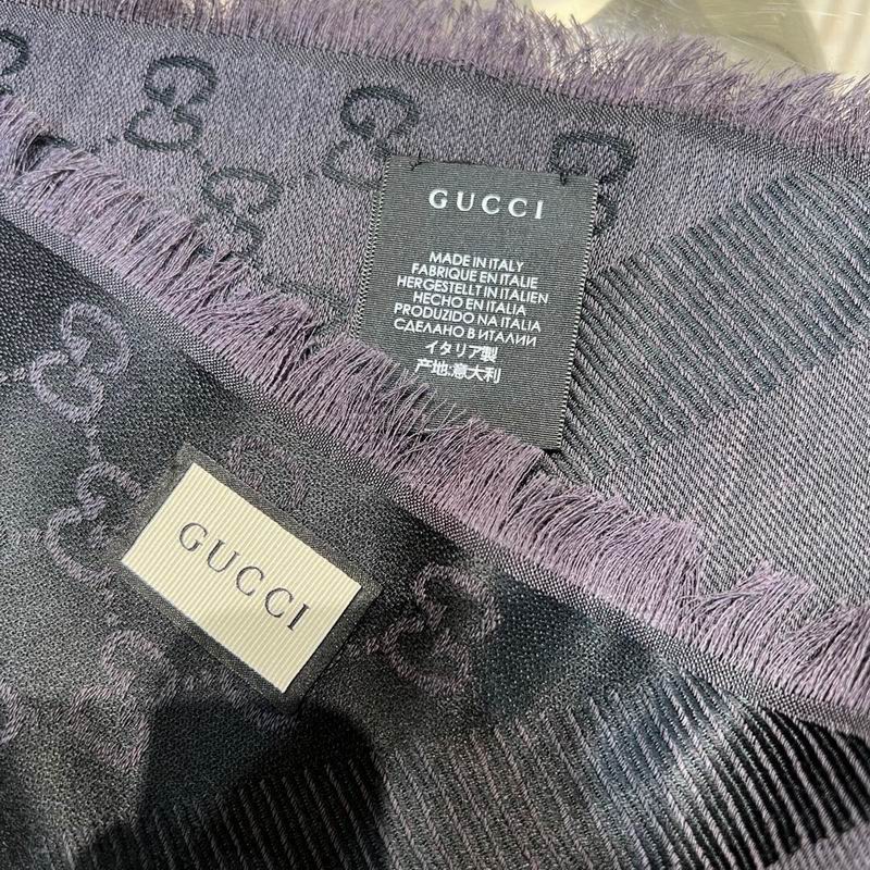 Gucci scarf 140X140cm 80羊毛 20真丝 E (11)