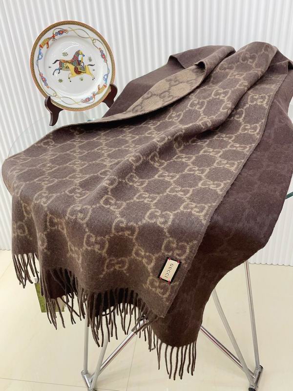 Gucci scarf 47X200cm 100%羊绒 E (10)