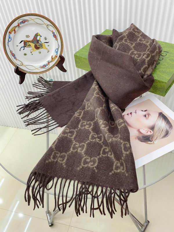 Gucci scarf 47X200cm 100%羊绒 E (11)