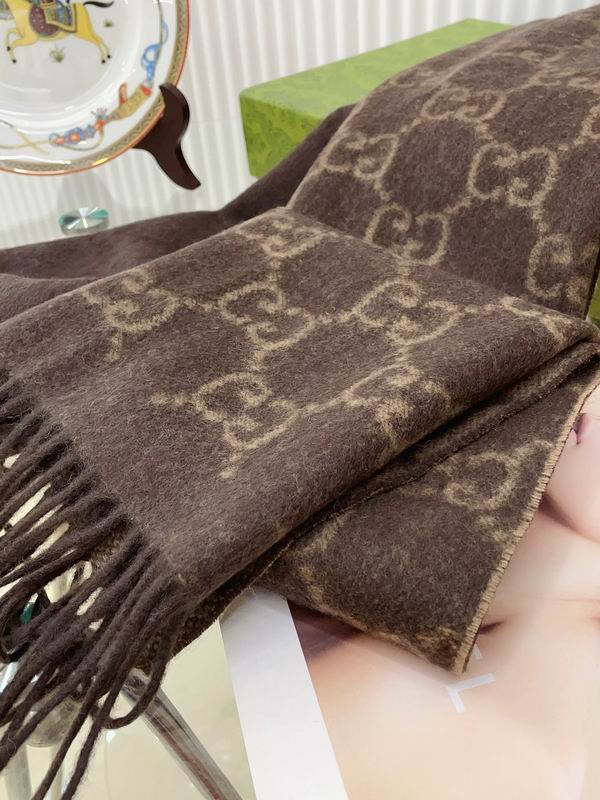 Gucci scarf 47X200cm 100%羊绒 E (13)