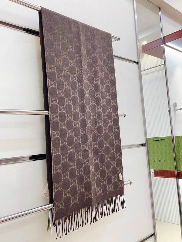 Gucci scarf 47X200cm 100%羊绒 E (14)
