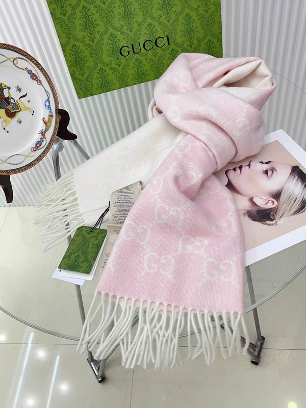 Gucci scarf 47X200cm 100%羊绒 E (5)