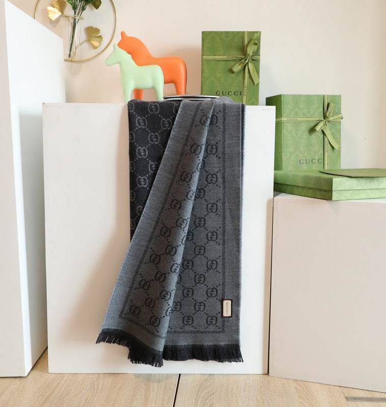 Gucci scarf 48X180cm 100%羊毛 E (13)