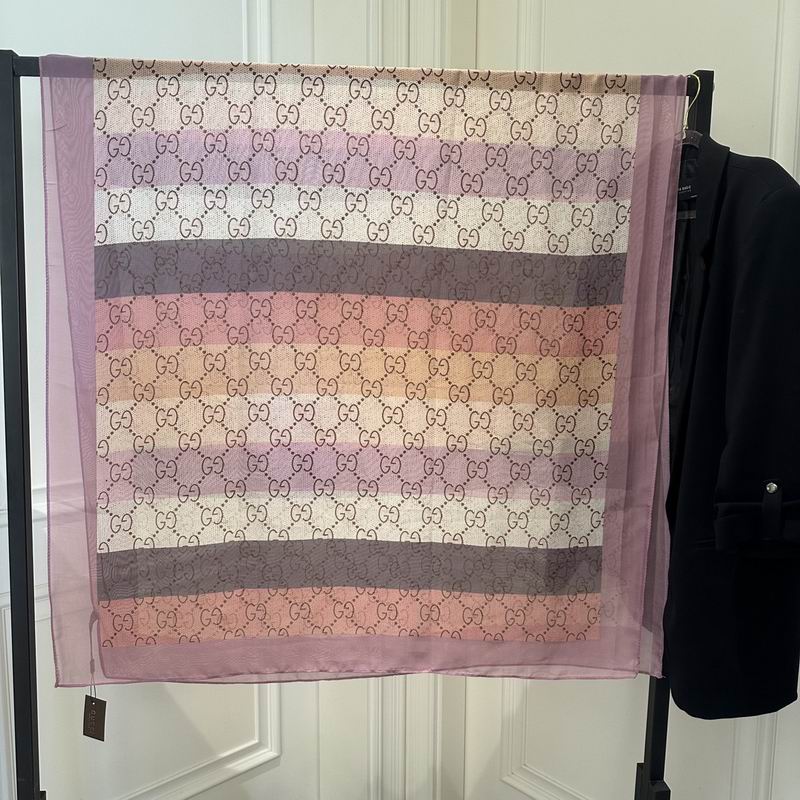 Gucci silk scarf 180-90cm E (1)