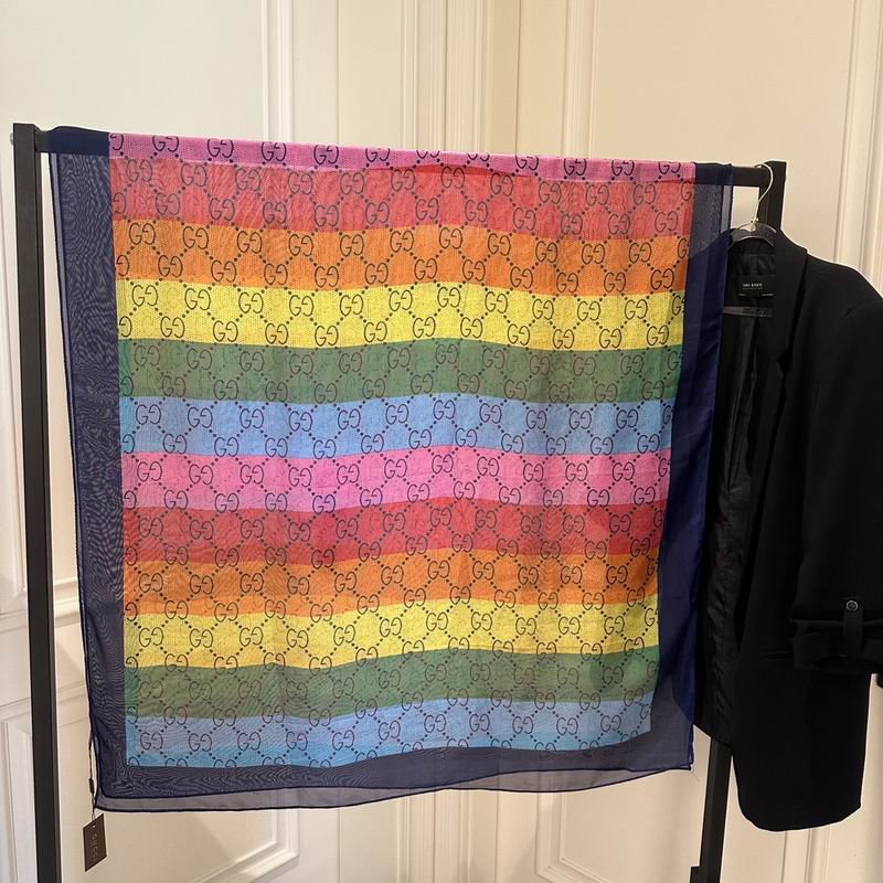 Gucci silk scarf 180-90cm E (2)