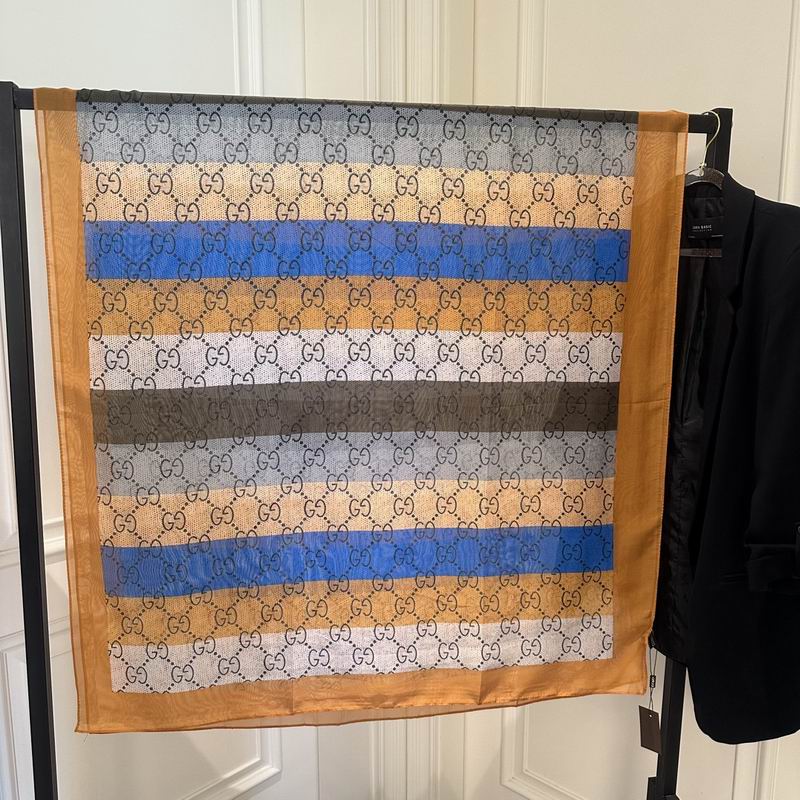 Gucci silk scarf 180-90cm E (3)