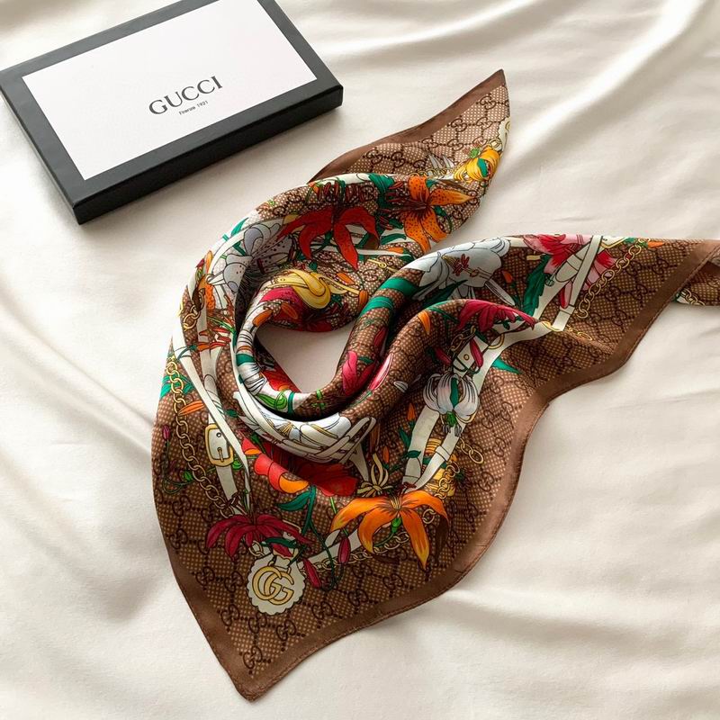 Gucci silk scarf 50X50cm E (3)