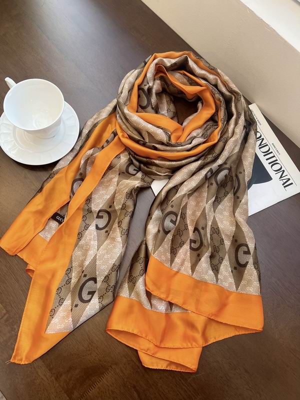 Gucci silk scarf 90-180cm E (5)