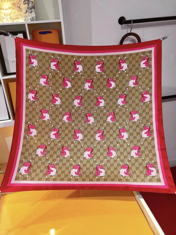 Gucci silk scarf 90X90cm E (3)