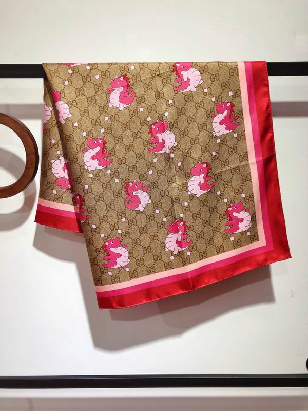 Gucci silk scarf 90X90cm E (6)