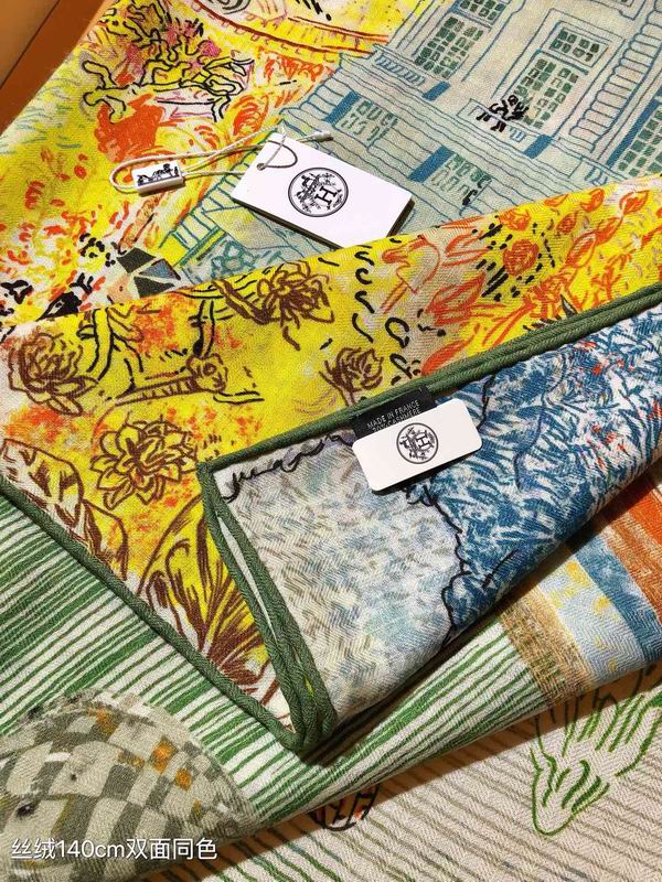 Hermes 140X140cm 70%羊绒 30%真丝 E (15)