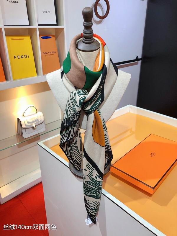 Hermes 140X140cm 70%羊绒 30%真丝 E (15)