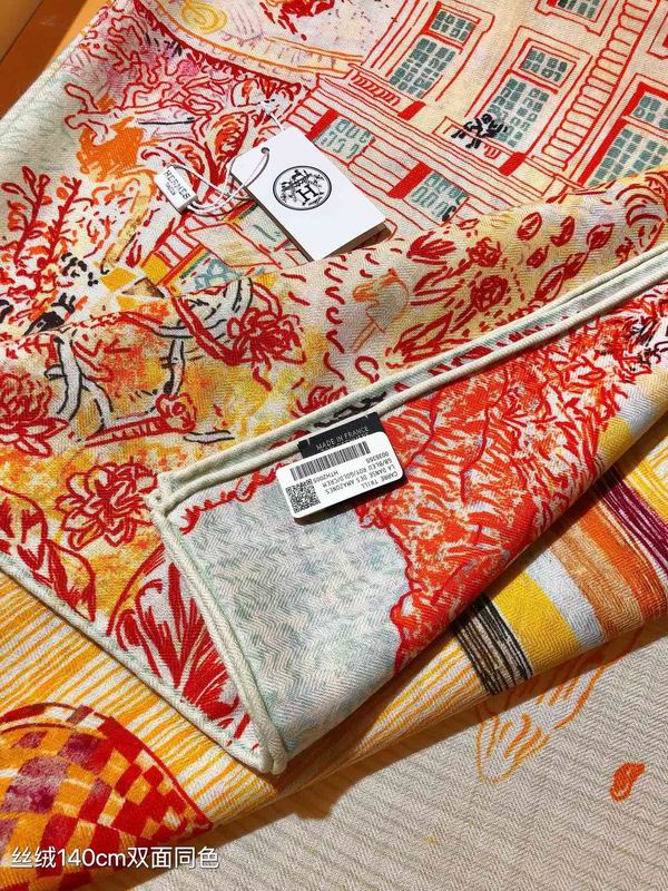 Hermes 140X140cm 70%羊绒 30%真丝 E (17)