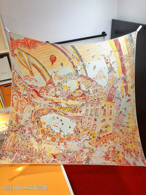 Hermes 140X140cm 70%羊绒 30%真丝 E (19)