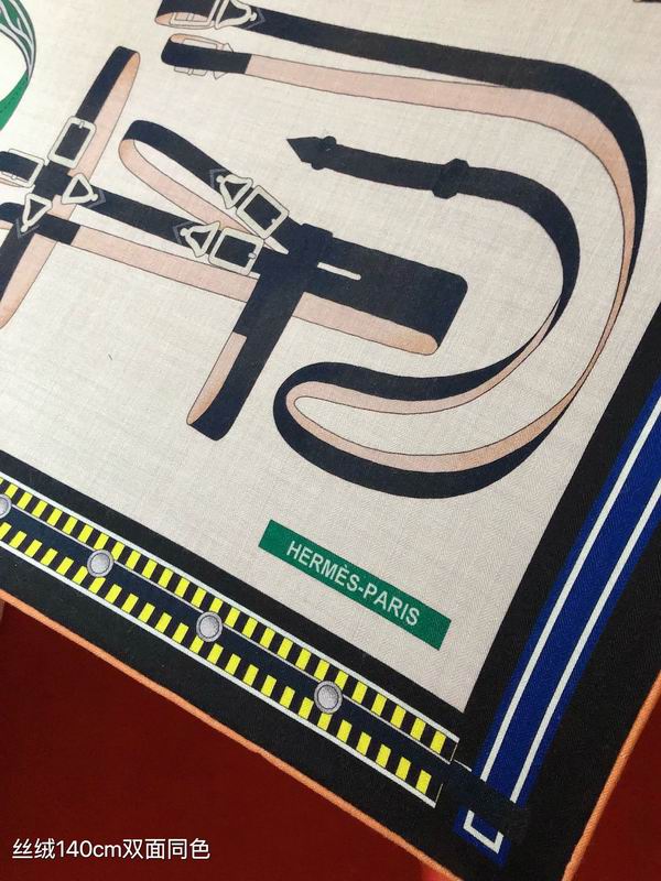Hermes 140X140cm 70%羊绒 30%真丝 E (19)