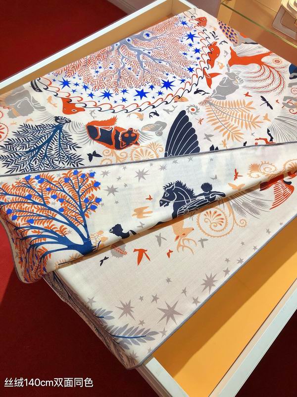 Hermes 140X140cm 70%羊绒 30%真丝 E (19)