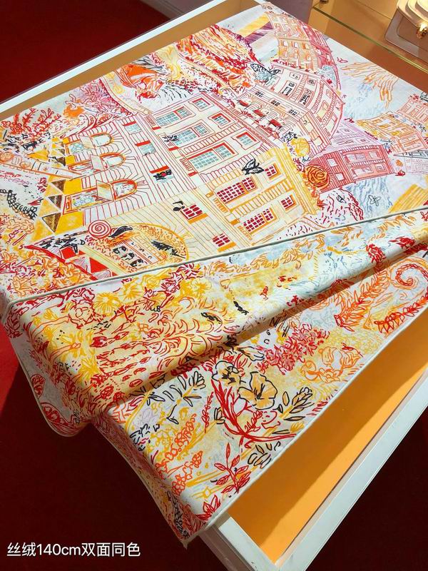 Hermes 140X140cm 70%羊绒 30%真丝 E (20)