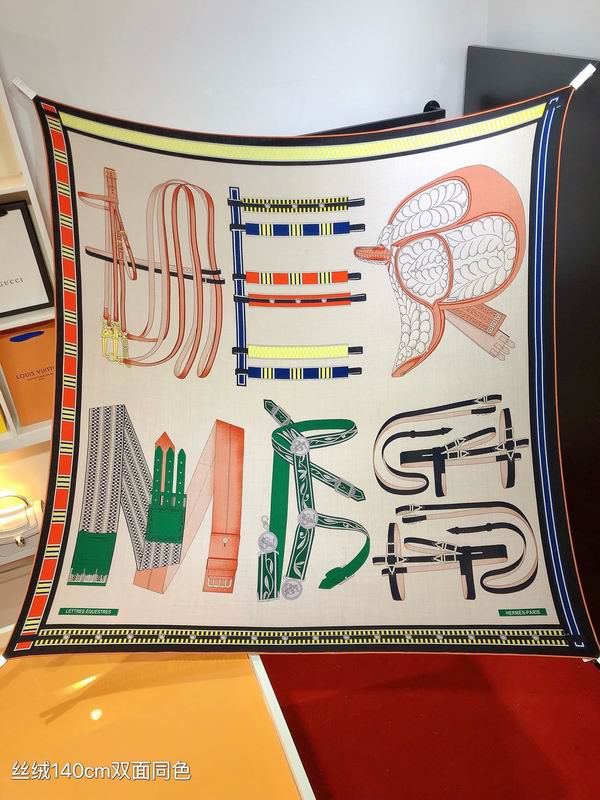 Hermes 140X140cm 70%羊绒 30%真丝 E (20)