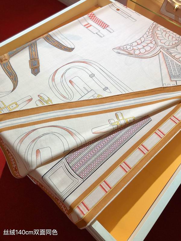 Hermes 140X140cm 70%羊绒 30%真丝 E (21)