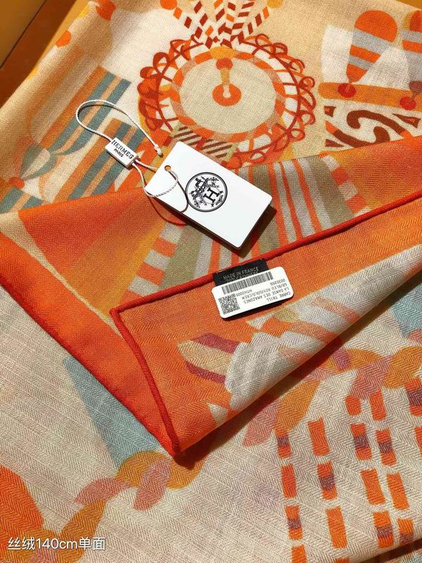 Hermes 140X140cm 70%羊绒 30%真丝 E (21)