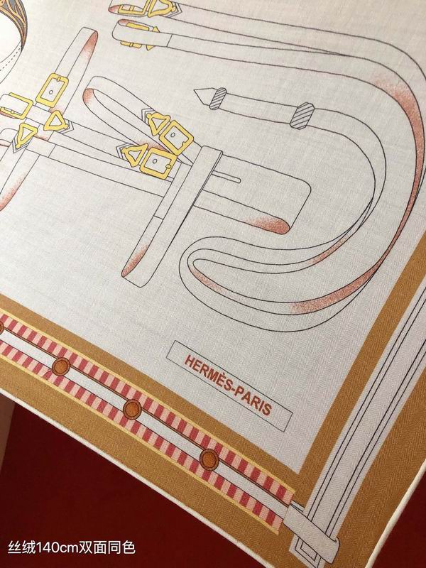 Hermes 140X140cm 70%羊绒 30%真丝 E (22)
