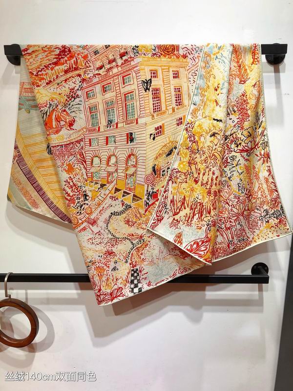 Hermes 140X140cm 70%羊绒 30%真丝 E (23)