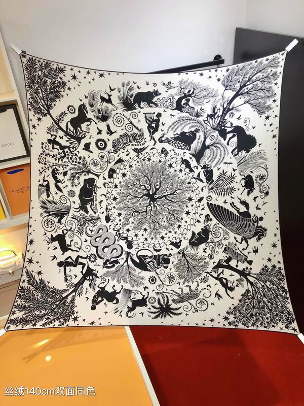 Hermes 140X140cm 70%羊绒 30%真丝 E (24)