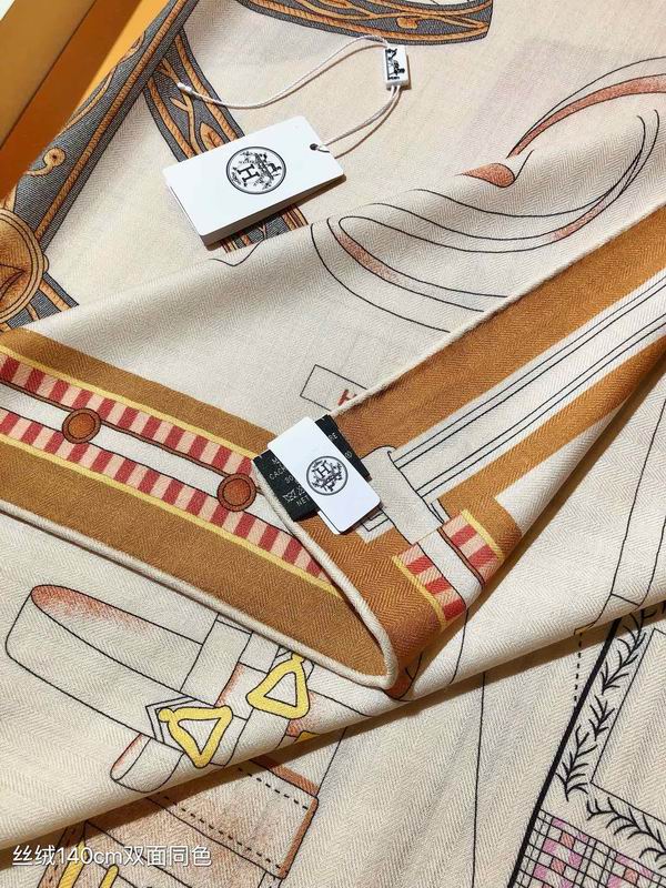 Hermes 140X140cm 70%羊绒 30%真丝 E (25)