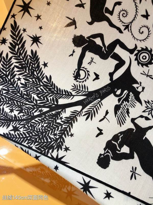 Hermes 140X140cm 70%羊绒 30%真丝 E (25)