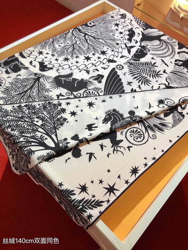 Hermes 140X140cm 70%羊绒 30%真丝 E (26)