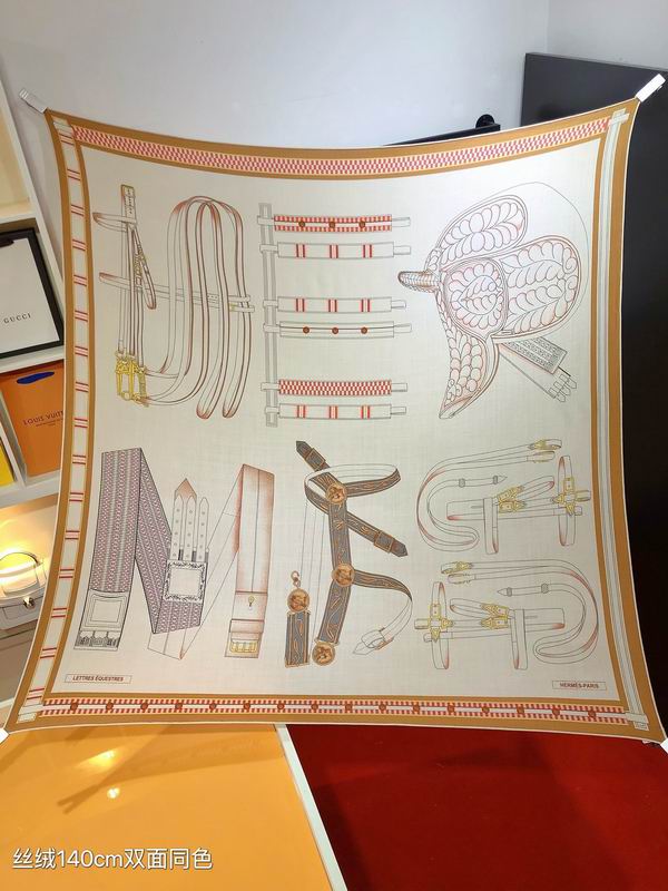 Hermes 140X140cm 70%羊绒 30%真丝 E (27)