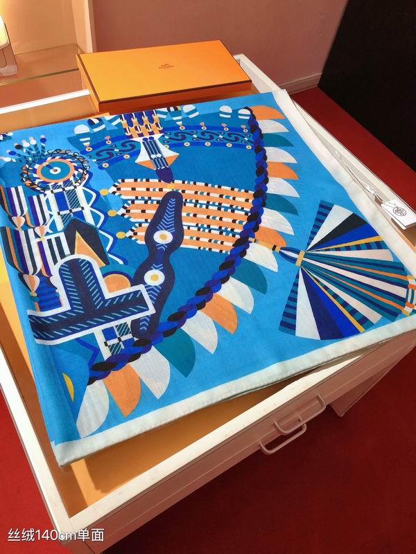 Hermes 140X140cm 70%羊绒 30%真丝 E (28)