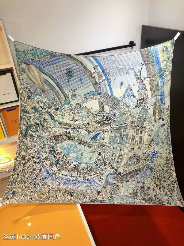Hermes 140X140cm 70%羊绒 30%真丝 E (3)