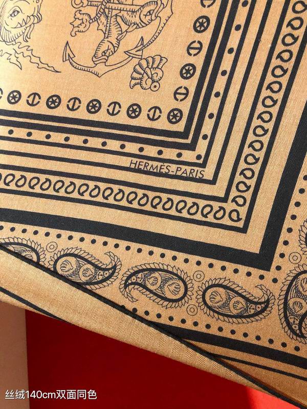 Hermes 140X140cm 70%羊绒 30%真丝 E (3)