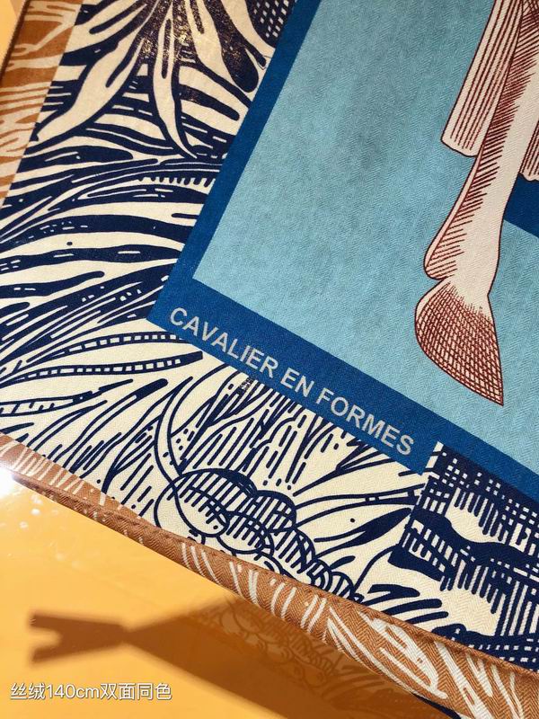 Hermes 140X140cm 70%羊绒 30%真丝 E (31)