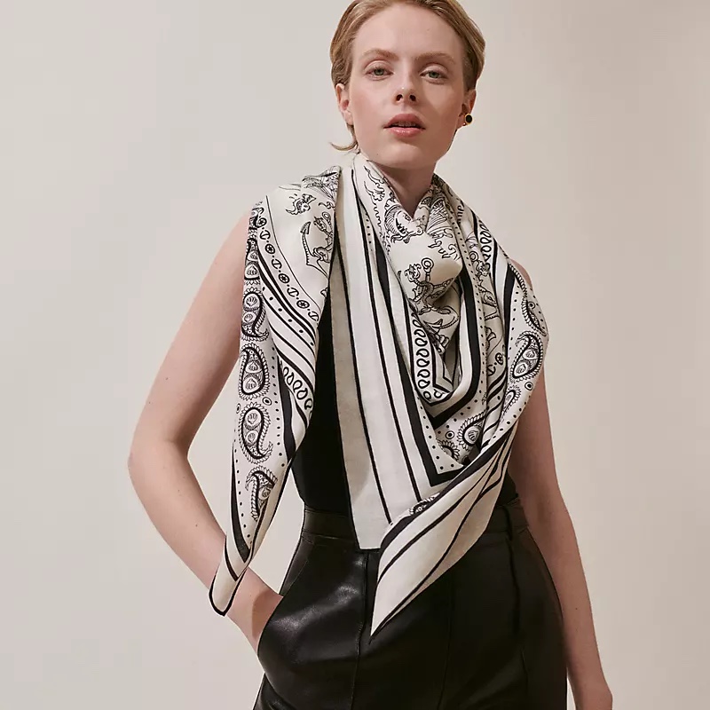 Hermes 140X140cm 70%羊绒 30%真丝 E (31)