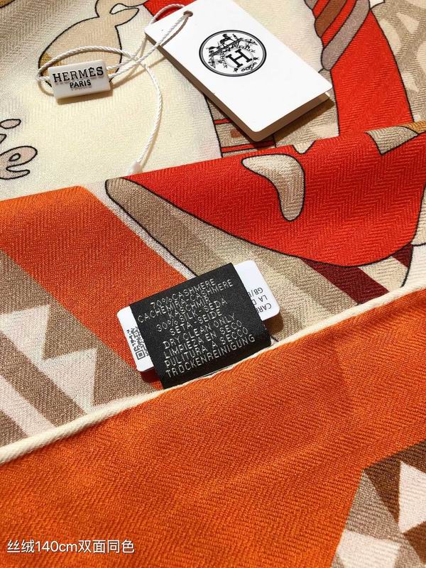 Hermes 140X140cm 70%羊绒 30%真丝 E (35)