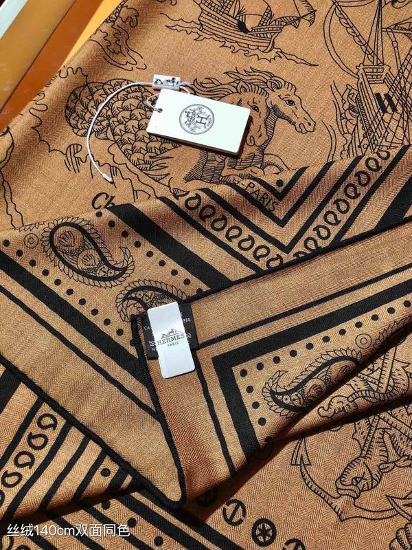 Hermes 140X140cm 70%羊绒 30%真丝 E (5)