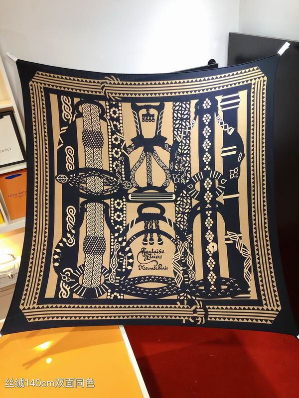 Hermes 140X140cm 70%羊绒 30%真丝 E (7)