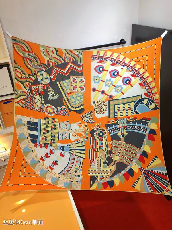 Hermes 140X140cm 70%羊绒 30%真丝 E (7)
