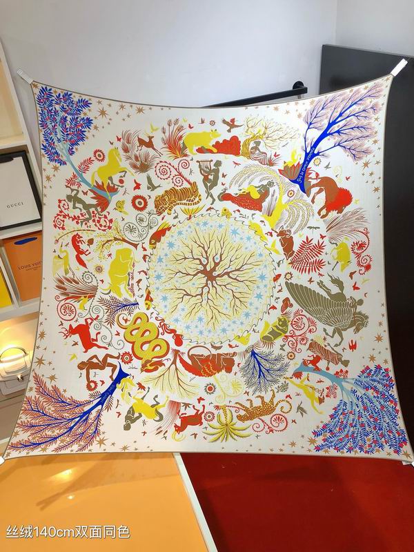 Hermes 140X140cm 70%羊绒 30%真丝 E (9)