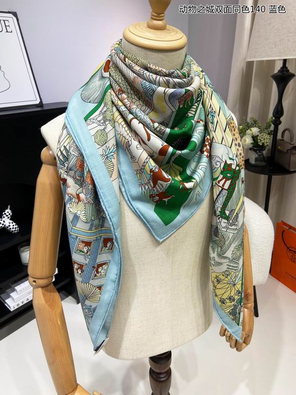 Hermes 140X140cm 70%羊绒30%真丝 E (12)