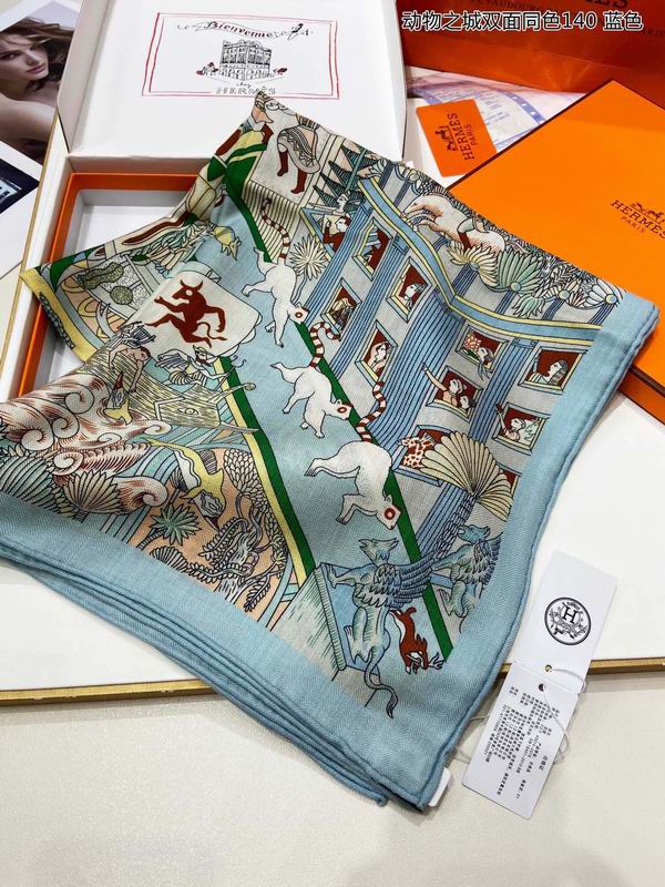 Hermes 140X140cm 70%羊绒30%真丝 E (13)