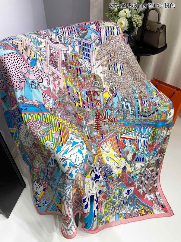 Hermes 140X140cm 70%羊绒30%真丝 E (17)