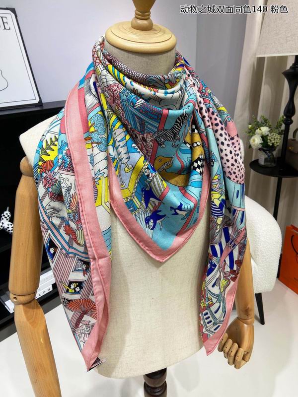 Hermes 140X140cm 70%羊绒30%真丝 E (19)