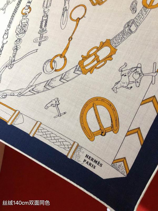 Hermes 140X140cm 70%羊绒30%真丝 E (20)