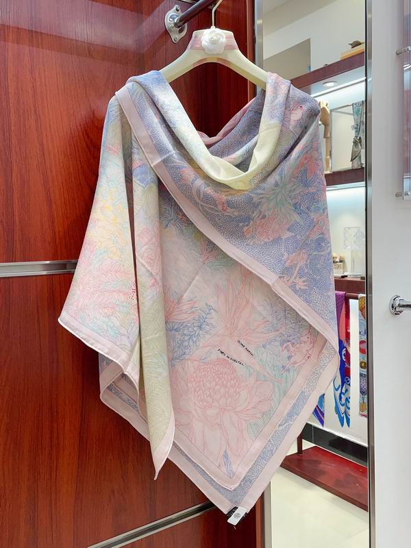 Hermes 140X140cm 70%羊绒30%真丝 E (23)