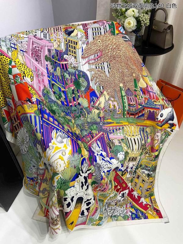 Hermes 140X140cm 70%羊绒30%真丝 E (24)