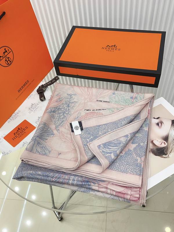 Hermes 140X140cm 70%羊绒30%真丝 E (25)